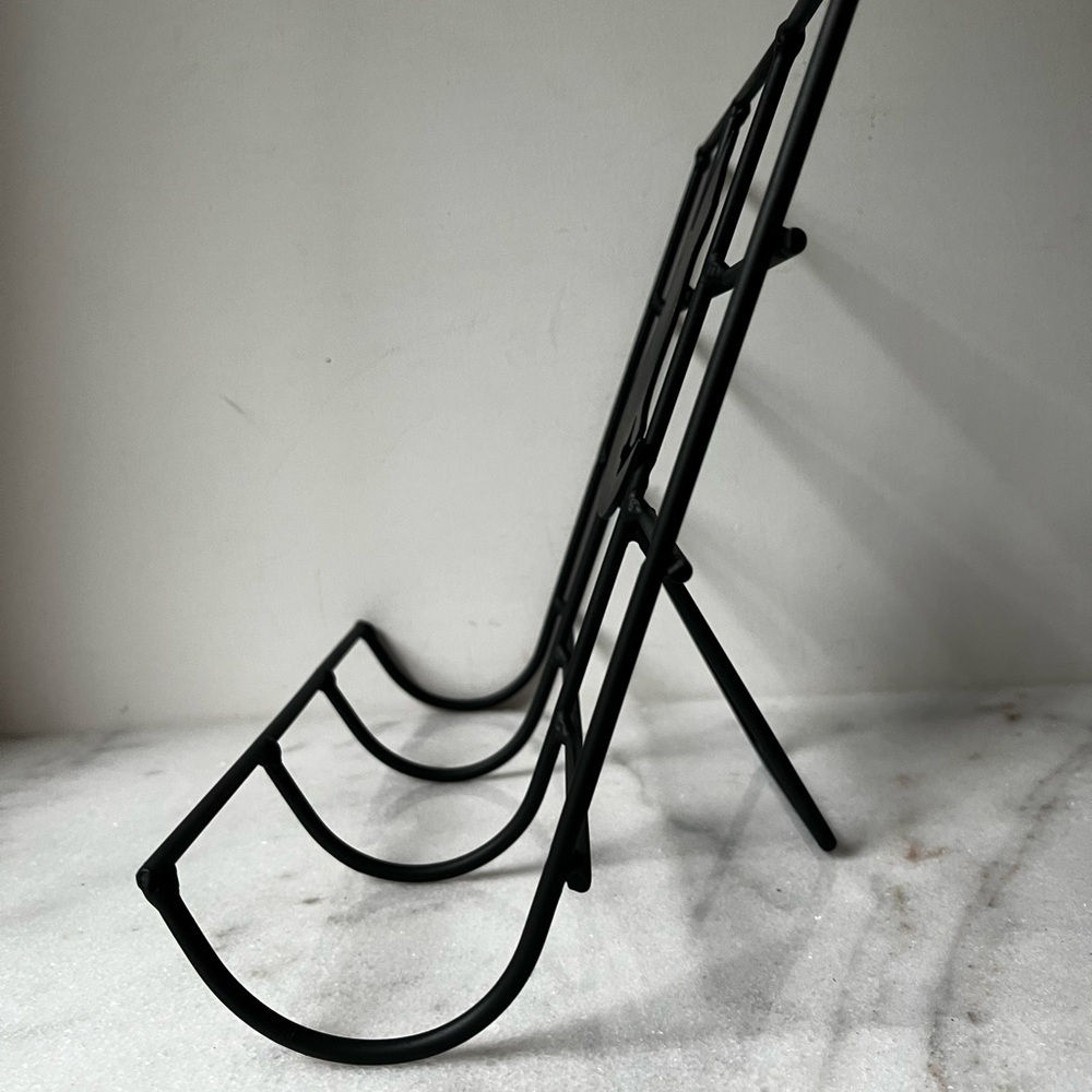 Black metal Cook Book Stand painting holder display with black cat… - Picture 7 of 13